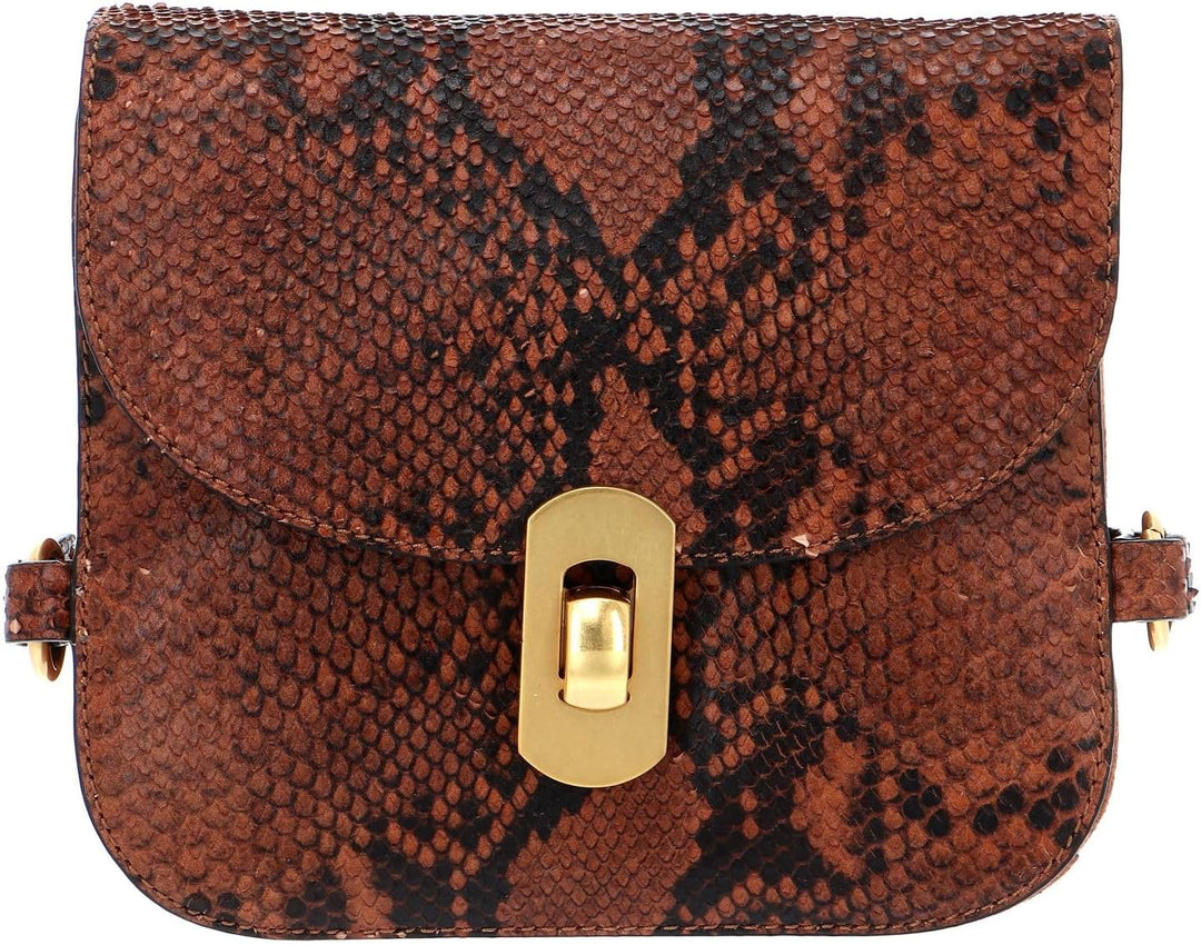 Coccinelle Zaniah Python Shoulderbag Tan