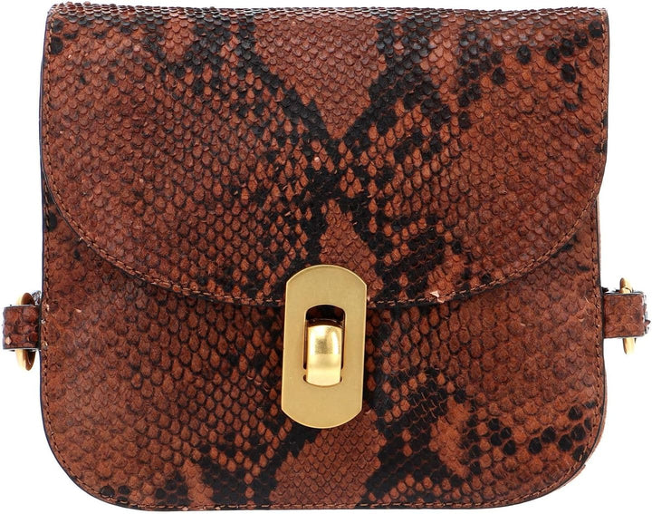Coccinelle Zaniah Python Shoulderbag Tan