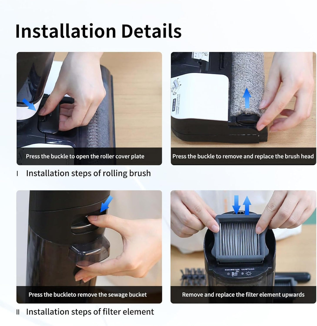 6 Stück HEPA Ersatzfilter für Tineco FLOOR ONE Stretch S6 / SWITCH S6 / S7 Stretch / S9 Artist / S5