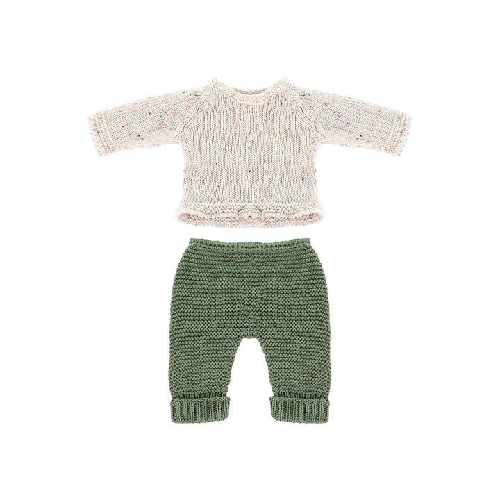 Miniland Set aus recycelten Strickwaren für 32 cm grosse Puppe Miniland Dolls – Pullover und Hose