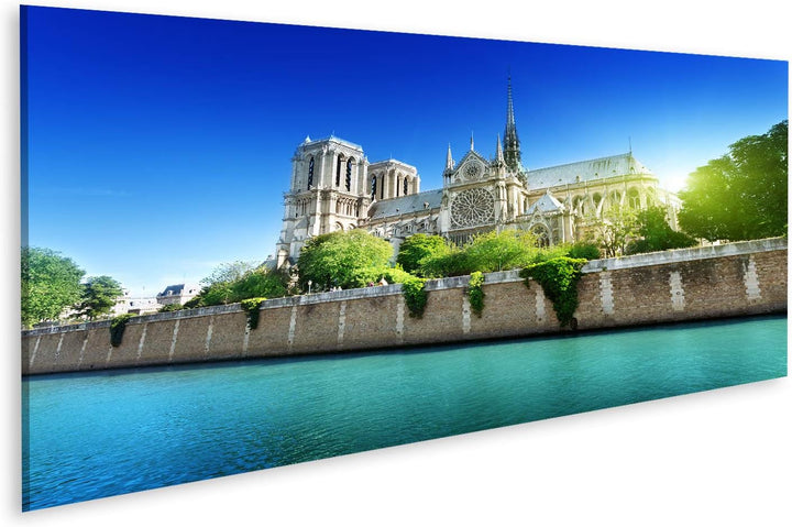 islandburner Bild auf Leinwand Notre Dame Paris Frankreich 15A Bilder Wandbilder Poster Leinwand 120