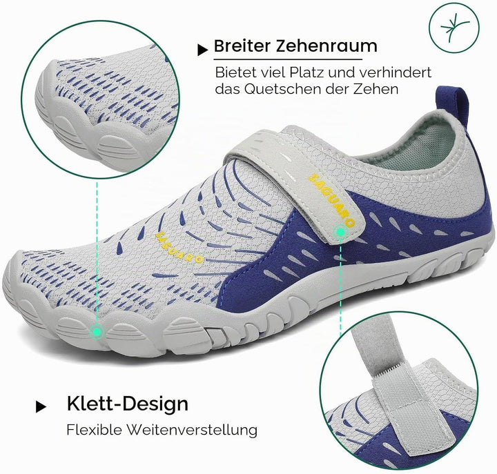 SAGUARO Badeschuhe für Herren Damen - 7/9 Drainagelöcher Schnelltrocknende rutschfest, Gr 35-48 45 E