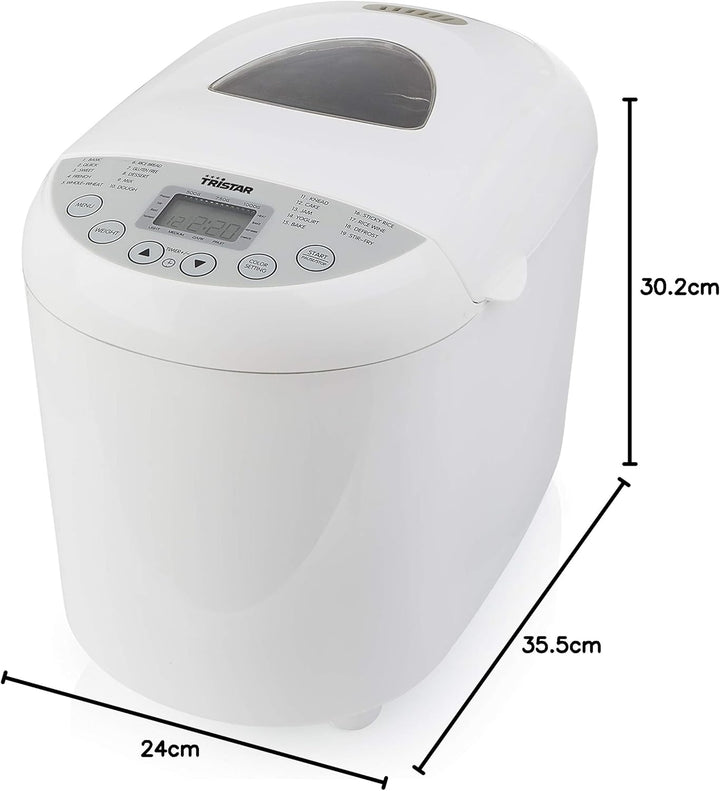 Tristar BM-4586 Brotback-Automat – Einstellbarer Bräunungsgrad für die Kruste – glutenfreies Program