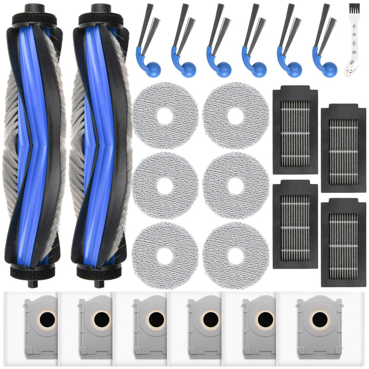 25 Stück Zubehör für Ecovacs Deebot T30C, T30C Omni, T30C Omni Gen2 Saugroboter Ersatzteile, 2 Haupt