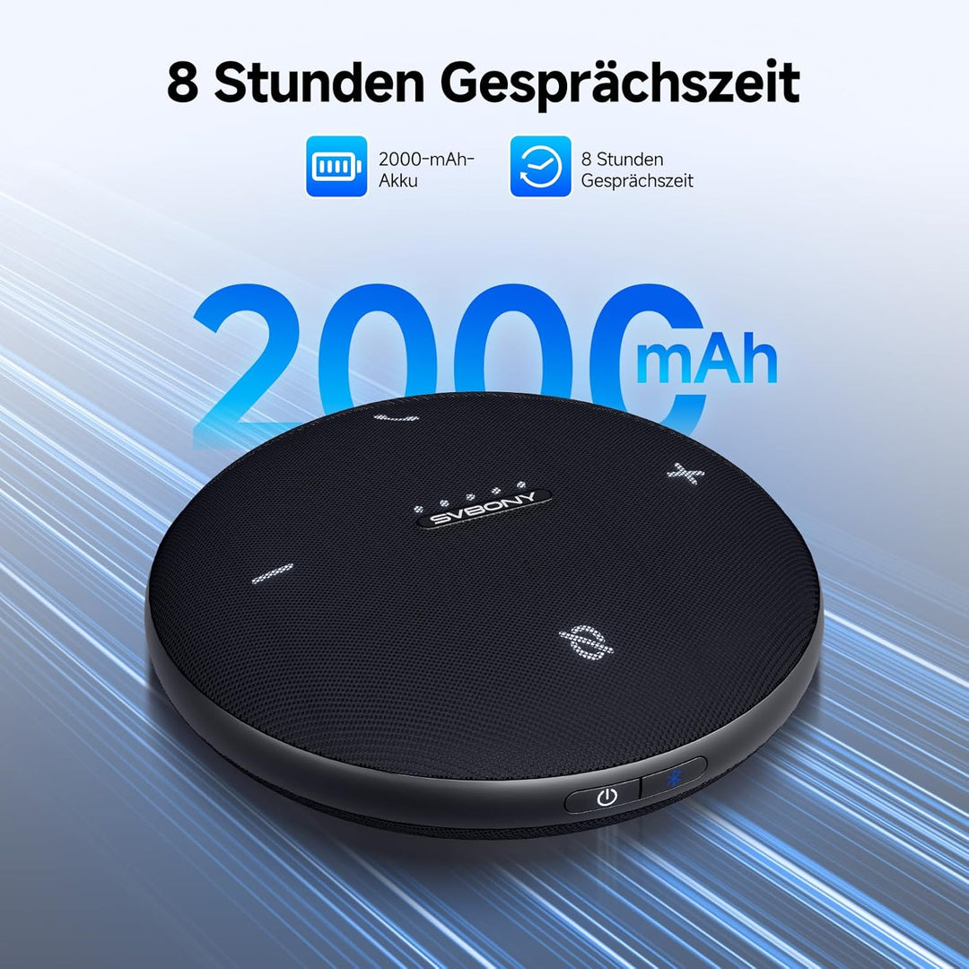 SVBONY SVHub Omni2 Konferenzlautsprecher und Mikrofon, Tragbare Freisprecheinrichtung, 4 Geräuschunt