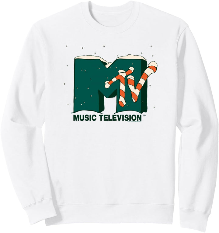 MTV Logo Feiertags-Zuckerstange Sweatshirt
