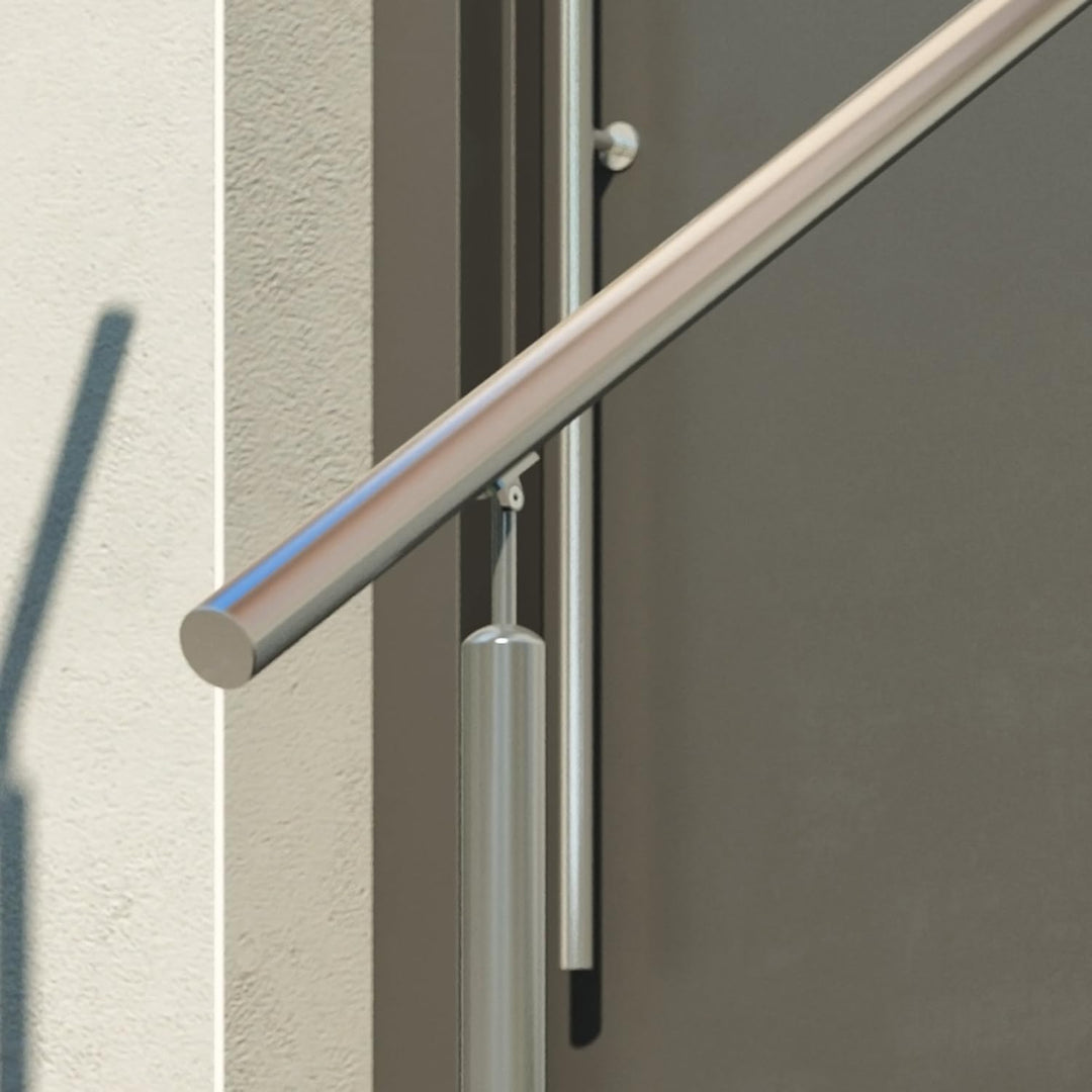 DOLLE Geländer Edelstahl Hauseingang aufgesetzte Montge 2 Pfosten Länge 150 cm Höhe 100 cm witterung