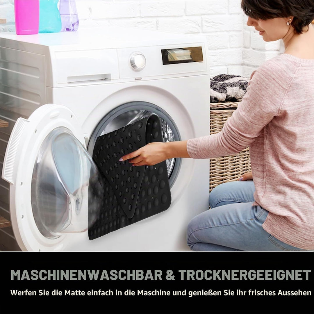 Duschmatte rutschfest Eckduschmatte 70 * 70cm, Duscheinlage Dreieckig mit Saugnäpfe für Eckdusche, D