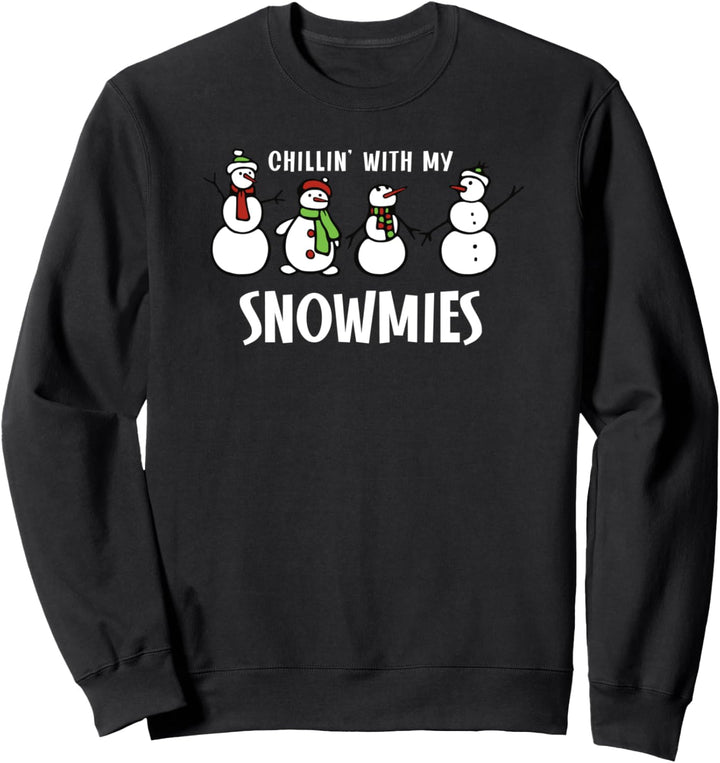 Funny Snowmies Family Christmas Matching Pajamas Snow Man Sweatshirt