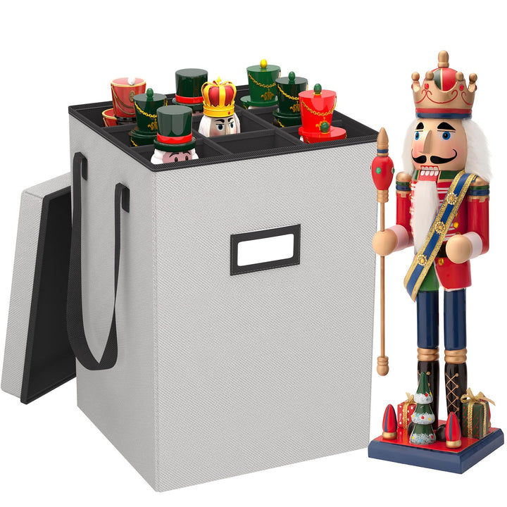 VERONLY Aufbewahrungsbox für Weihnachtsdekoration – Nussknacker & Figuren – bis 16 Zoll – mit verste