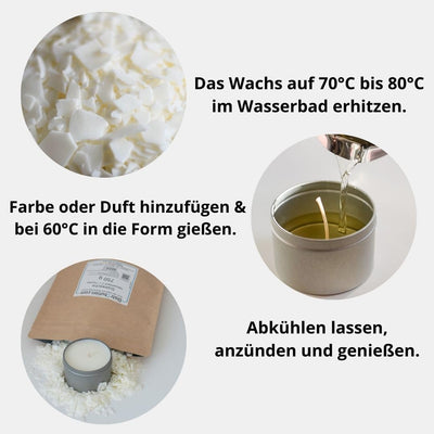 Sojawachs Flocken 22,68 kg (50 lbs) NatureWax® C-3 natürliches Wachs für Kerzen giessen Kerzenwachs