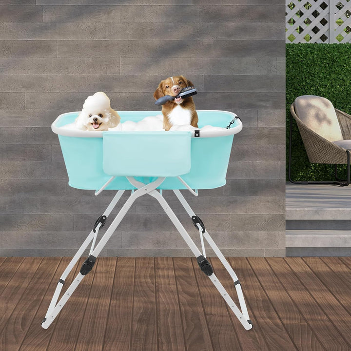 Hundebadewanne ErhöHte ErhöHte & Faltbare Badewanne für Haustiere mit Einstellbarer HöHe, Tragbare B