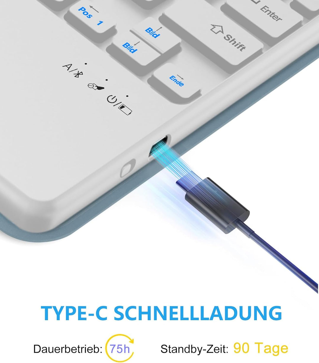 Für Idea Tab Pro Gen 2 13" Tastaturhülle mit Touchpad QWERTZ | Für Lenovo Idea Tab Pro Gen 2 Tastatu