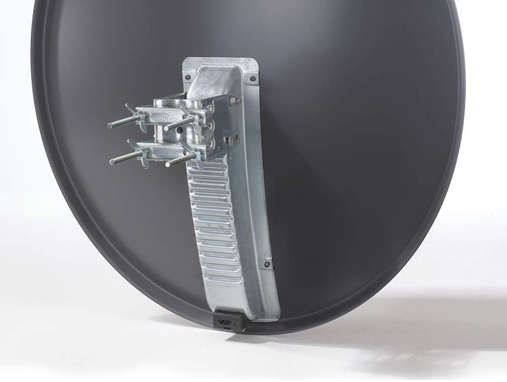 WISI Orbit Line Satelliten Offset-Antenne OA38H in Basaltgrau – 80cm Reflektor mit 40mm LNB-Halterun