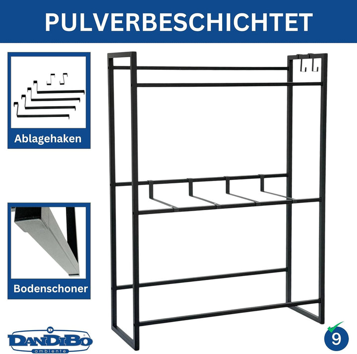 DanDiBo Getränkekistenregal 9 Kisten 96633 Getränkeregal Kistenregal Getränkekistenhalter Getränke R