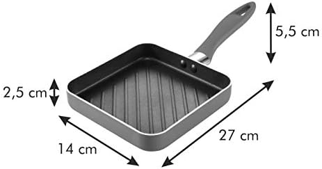 Tescoma kleine Grillpfanne PRESTO MINI 14 x 14 cm Mini-Grillpfanne 14x14 cm, Mini-Grillpfanne 14x14