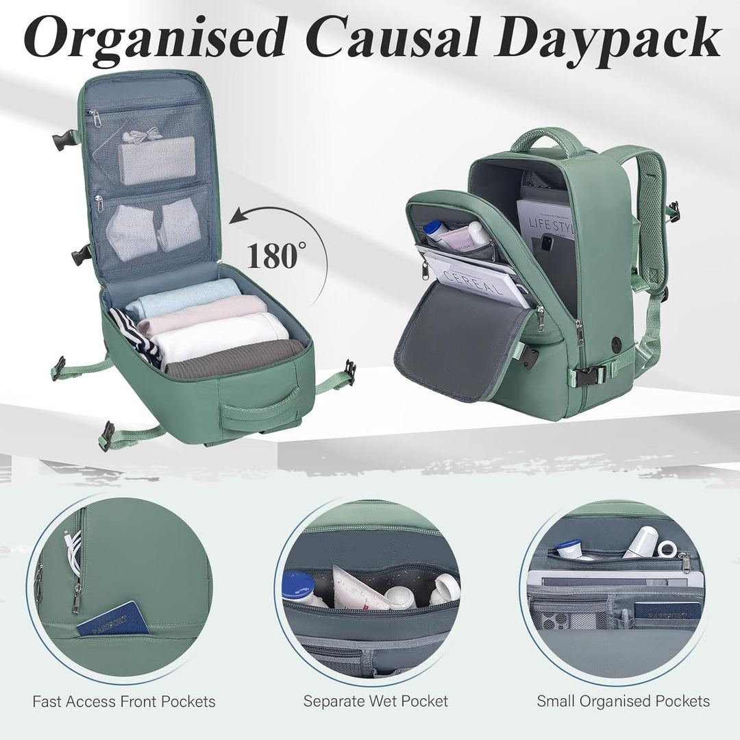 VMIKIV für Ryanair Handgepäck 40x20x25 Rucksack Flugzeug,Reiserucksack Klein Handgepäck Tasche,Carry