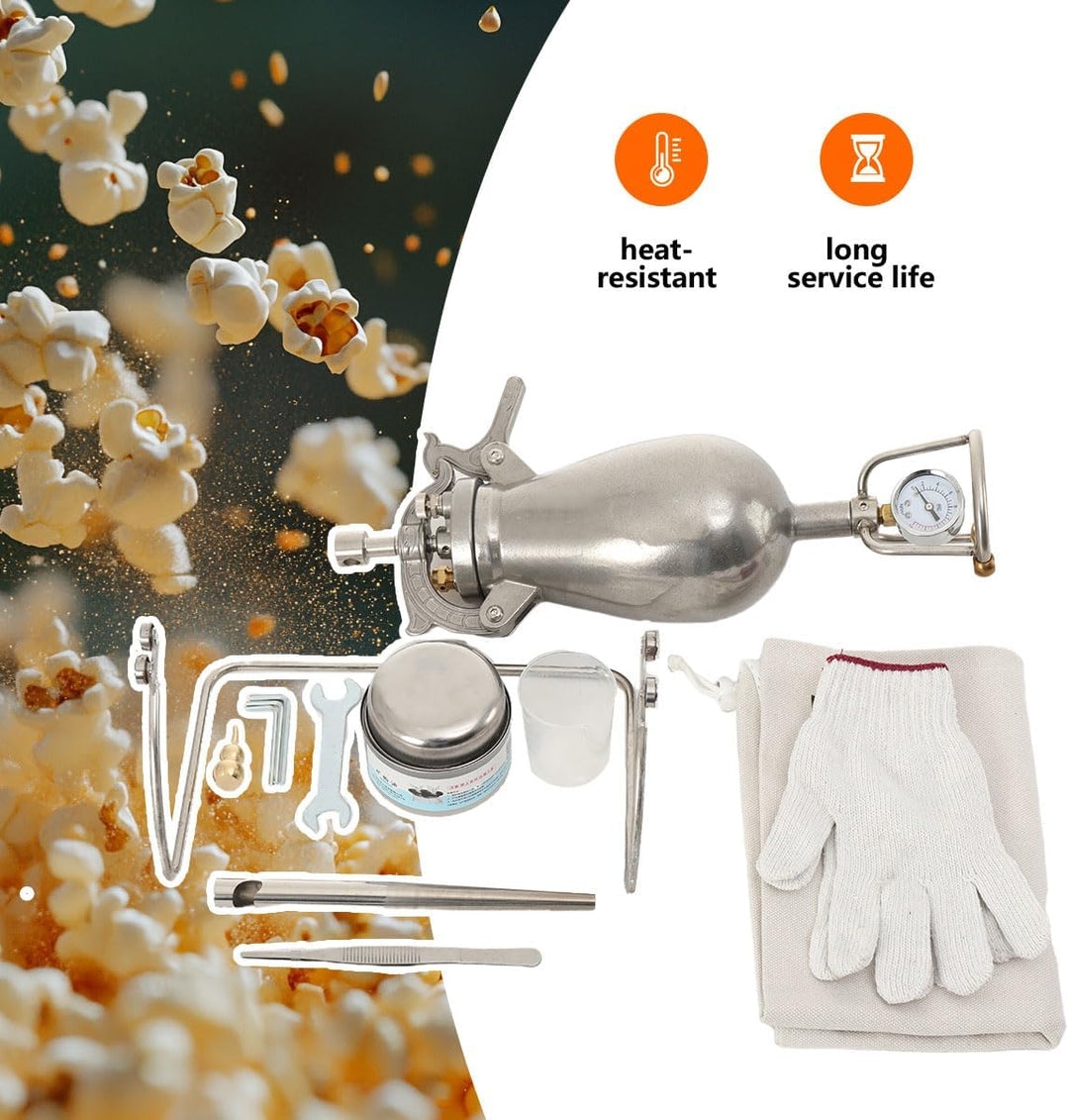 Hand-Popcornmaschine, Chinesischer Traditioneller Popcorn-Maker | 720ML Grosses Volumen, Mini-Popcor