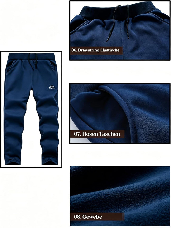 FTCayanz Trainingsanzug Herren Jogginganzug Langarm Reissverschluss Jogging Anzug Sweatshirt für Fre