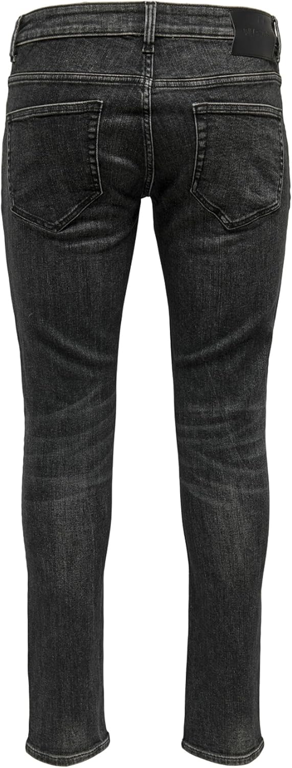 ONLY & SONS Male Slim Fit Jeans ONSLOOM Slim Black 3145 Jeans NOOS 28W / 30L Black Denim, 28W / 30L