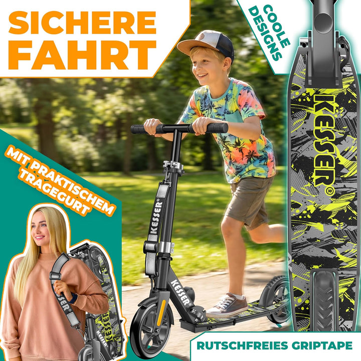 KESSER® Scooter Roller Kinderroller Cityroller Tretroller Kickroller klappbar höhenverstellbar, Kick