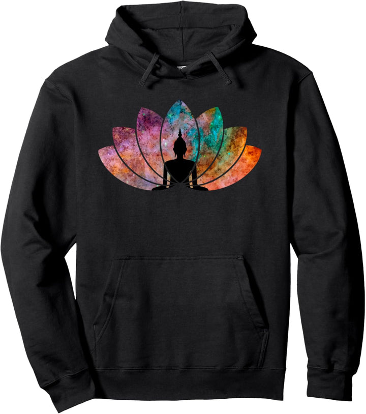 Lotus Blume Buddha Goa PsyTrance Yoga Meditation Pullover Hoodie