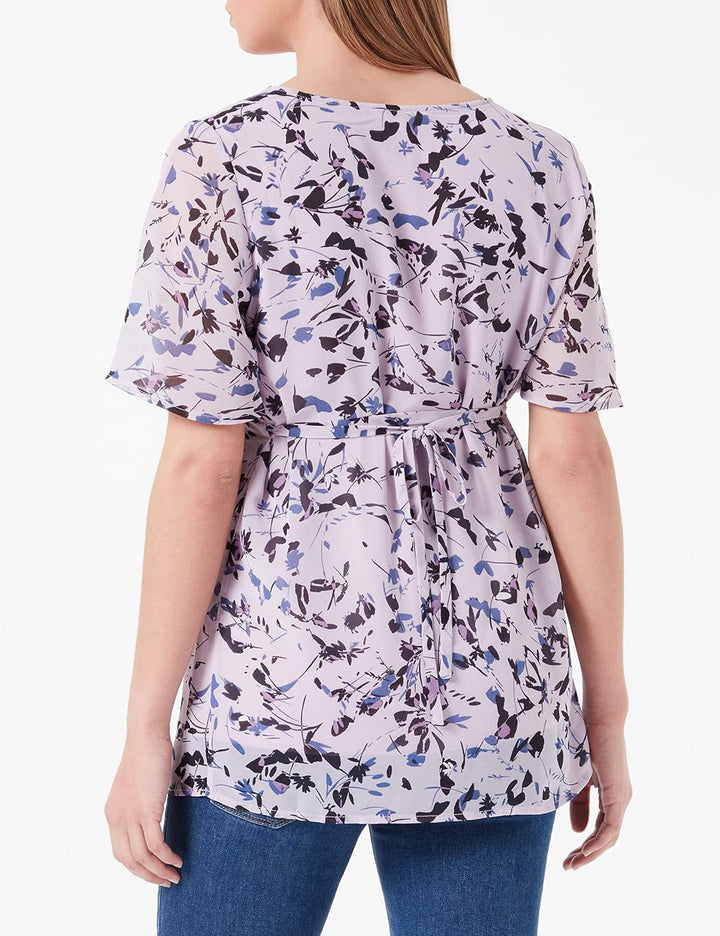 Noppies Damen Blouse Short Sleeve Allover Print Kula Bluse 36 Iris - P905, 36 Iris - P905
