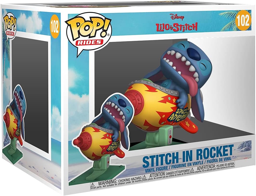 Funko Pop! Rides Super Deluxe: Disney Stitch Rocket - Lilo and Stitch - Vinyl-Sammelfigur - Geschenk