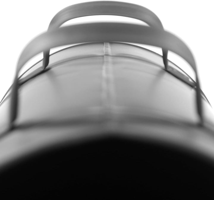 Raik Kohlekorb Heinz aus Stahl grau Pellets- und Kohleeimer mit Schüttrand Brennstoffkorb für Kamin