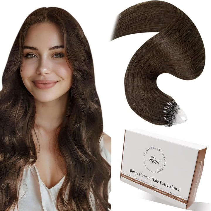 Hetto Echthaar Extensions Microring Braun Extensions Microring Echthaar Remy Micro Loop Echthaar Ext