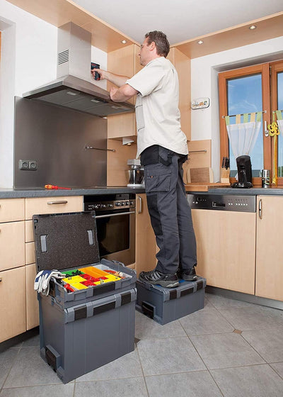 Bosch Sortimo L-Boxx 102 Gr1 anthrazit inkl. Insetboxenset CD3 + Deckelpolster