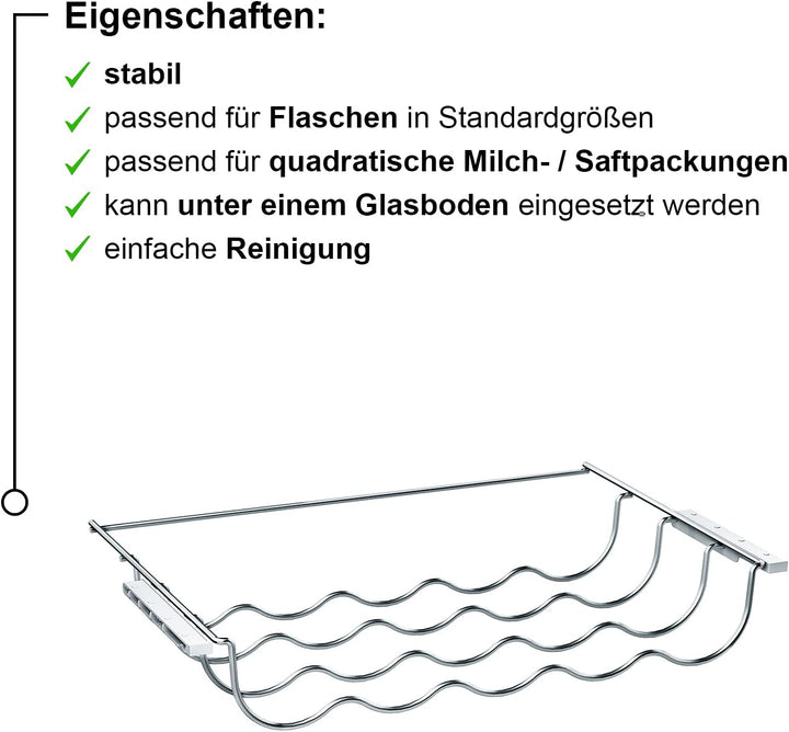 Siemens KS10Z020 / Flaschenablage für aufgelistete EINBAU-Kühlgeräte von Siemens / bis zu 5 Flaschen