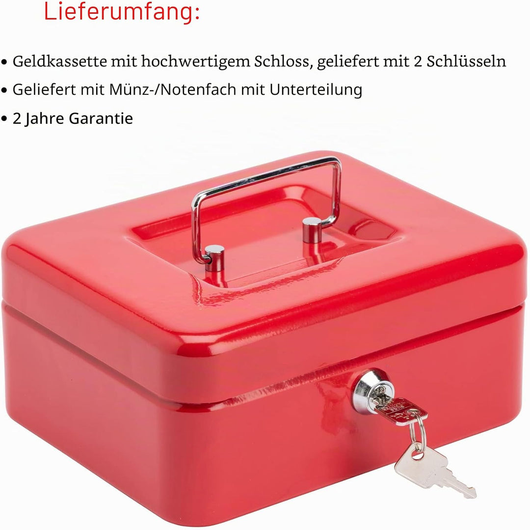 Burg-Wächter CB02R Money 5020 20,3 cm Geldkassette, rot, 20 cm, Rot