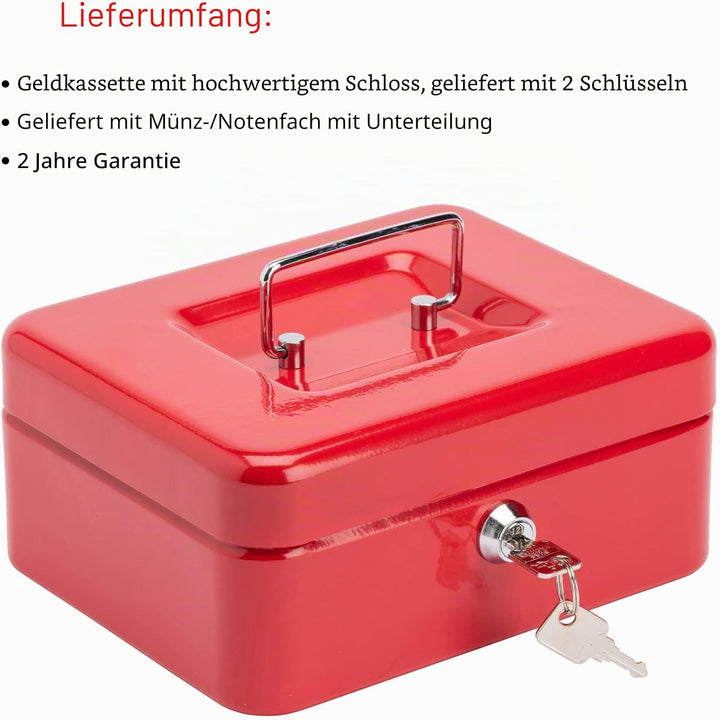Burg-Wächter CB02R Money 5020 20,3 cm Geldkassette, rot, 20 cm, Rot