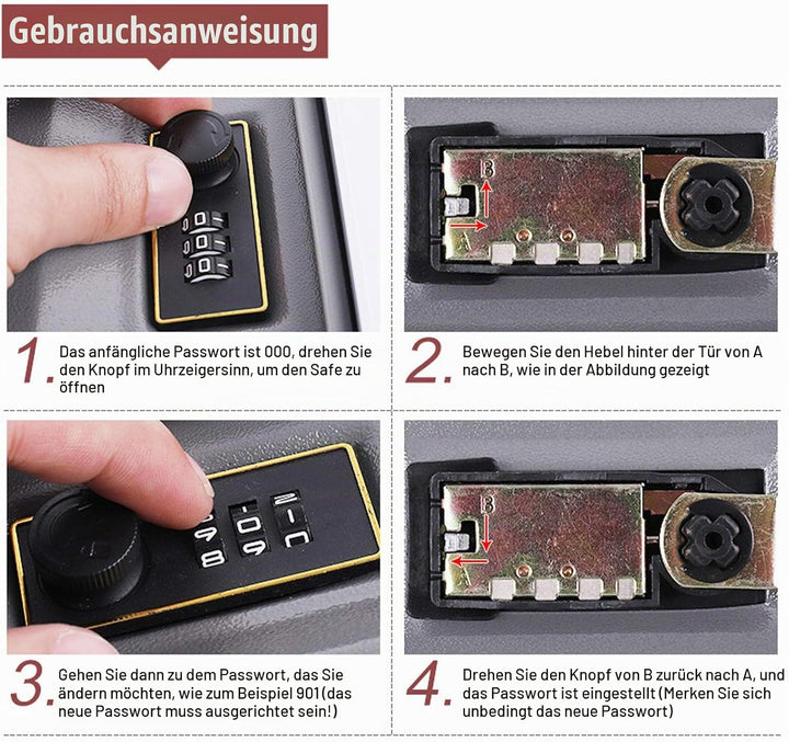 Buchsafe mit Zahlenschloss, Buchtresor Kreatives Simulationsbuch Safe Box Wörterbuch für Geld Schmuc
