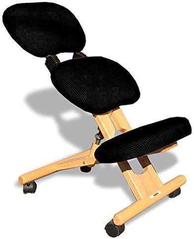 cinius Ergonomischer Stuhl Orthopädischer Kniestuhl mit Rücken Computerstuhl Kniehocker Stoff Natura