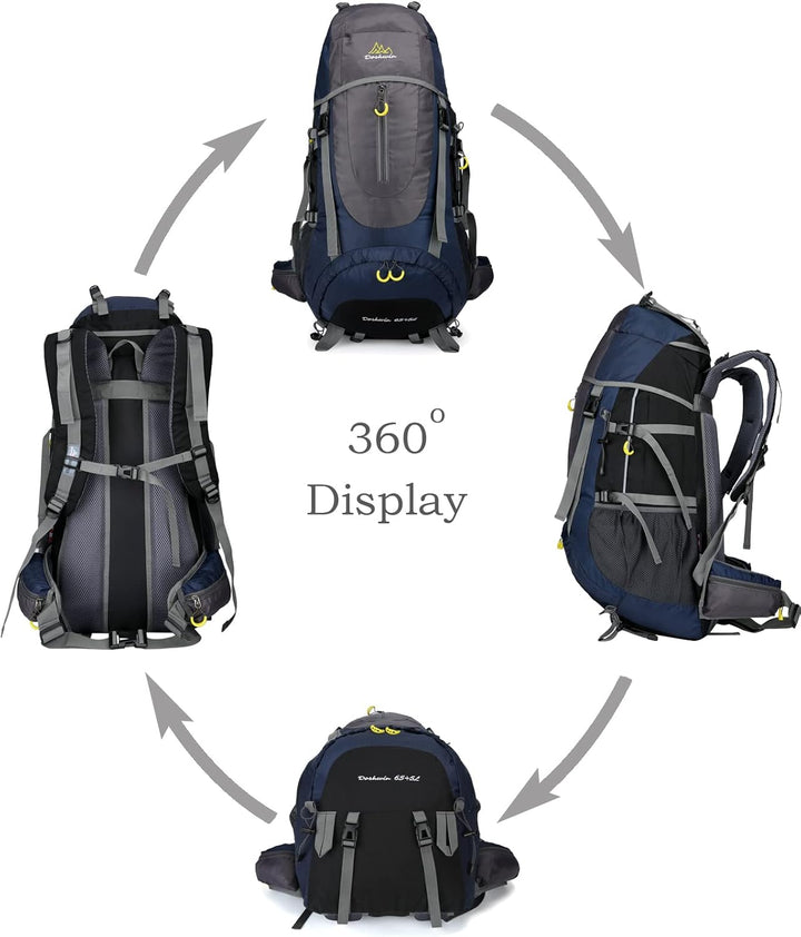 70L Trekkingrucksack Campingrucksack Reiserucksack Wanderrucksack Grosser Rucksack für Damen Herren