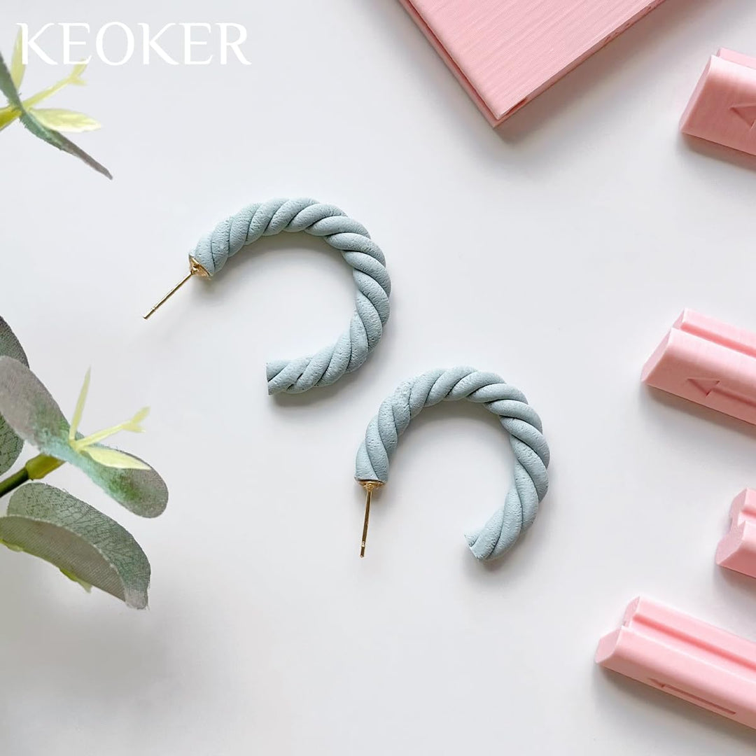 Keoker Clay Tube Hoop Roller Guide, Clay Rolling Strip Shape Maker, Polymer Clay Snake Maker, Polyme