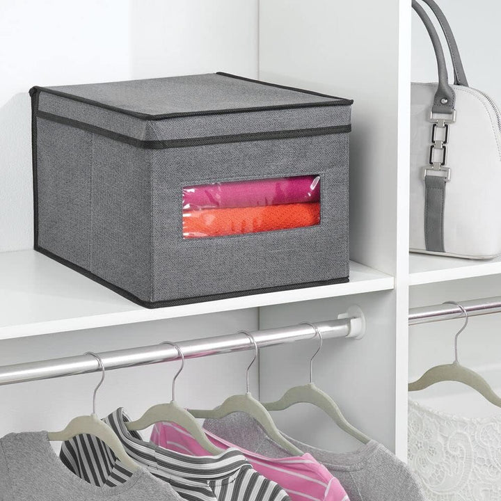 mDesign Stoffbox im 6er-Set – Aufbewahrungsbox aus Stoff – ideal zur Ablage von Kleidung und als Sch