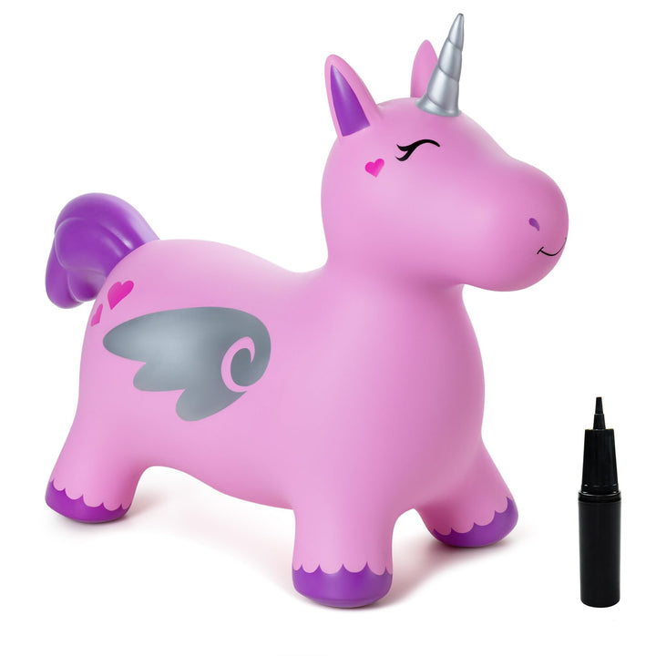 U&C Planet Hüpftier, Einhorn Hüpfpferd Animal Hopper,100kg Tragfähigkeit, Animal Hopper Springpferd