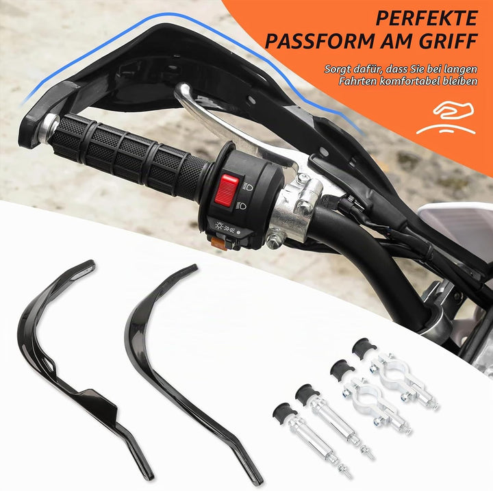 DREAMIZER Handprotektoren Motorrad Aluminium 22mm und 28mm, Handprotektoren für Offroad ATV Dirt Pit