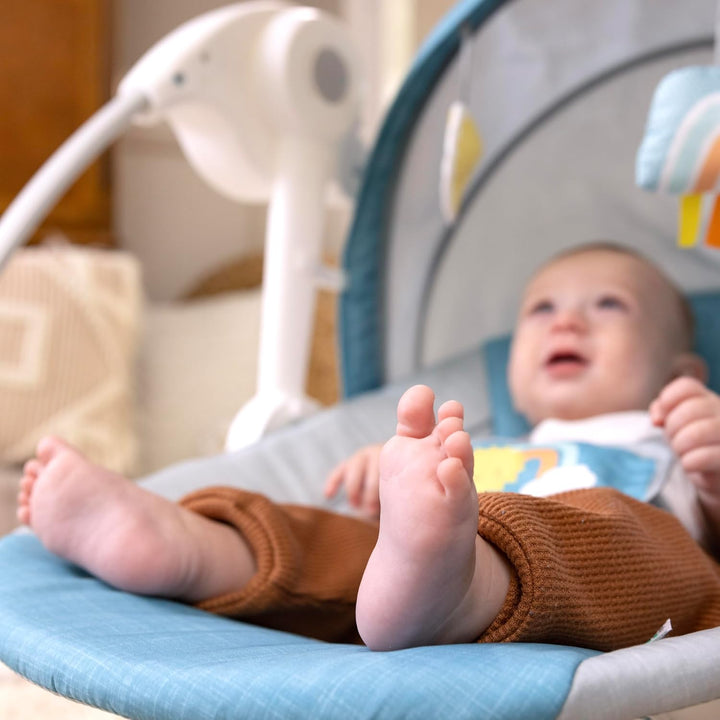 Ingenuity Sun Valley Babyschaukel & Babywippe mit Sonnendach, 2 Spielzeuge, 2 Sitzpositionen, 0–9 Mo