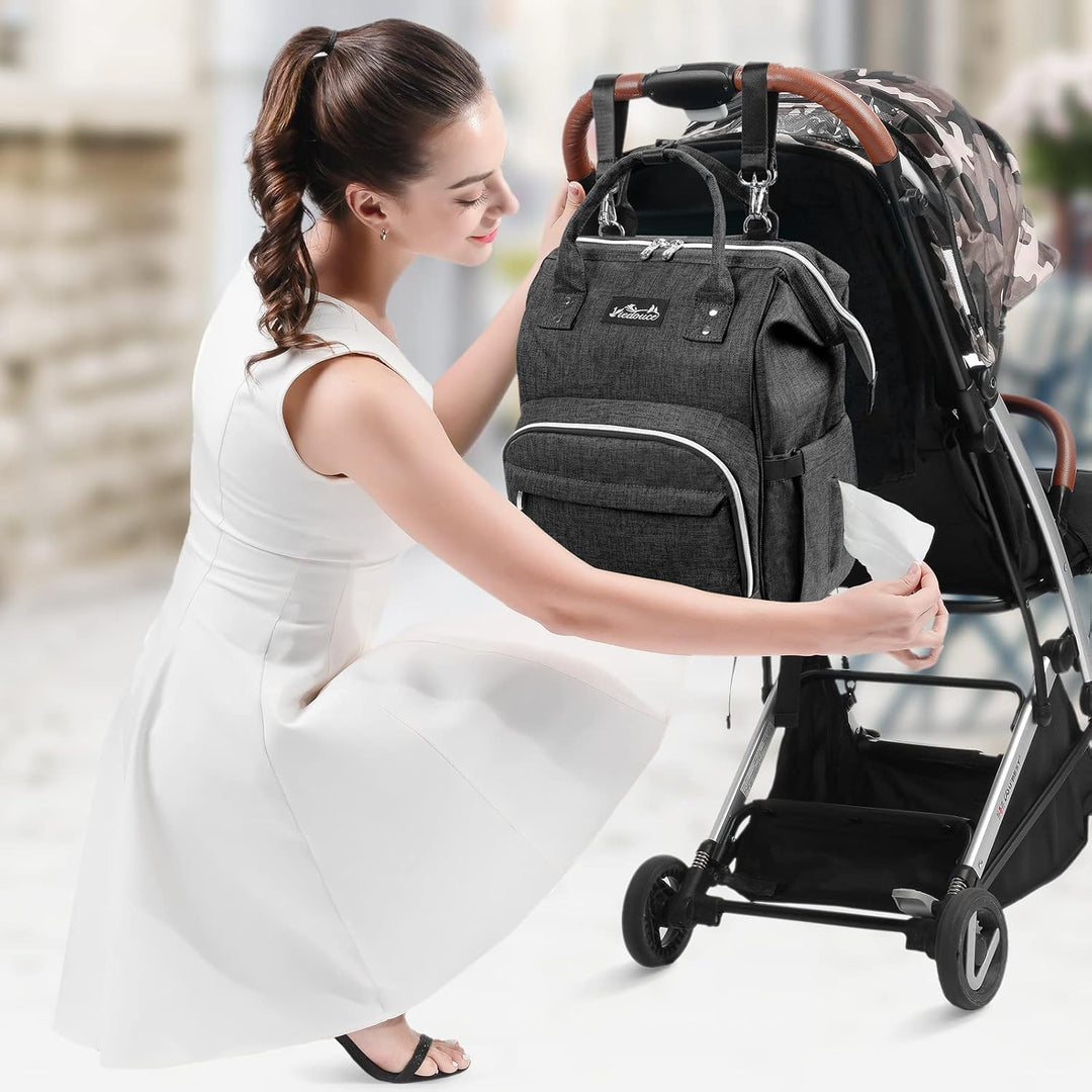 Viedouce Baby Wickelrucksack Wickeltasche Babytasche,Wasserdicht Oxford Grosse Kapazität für ausgehe