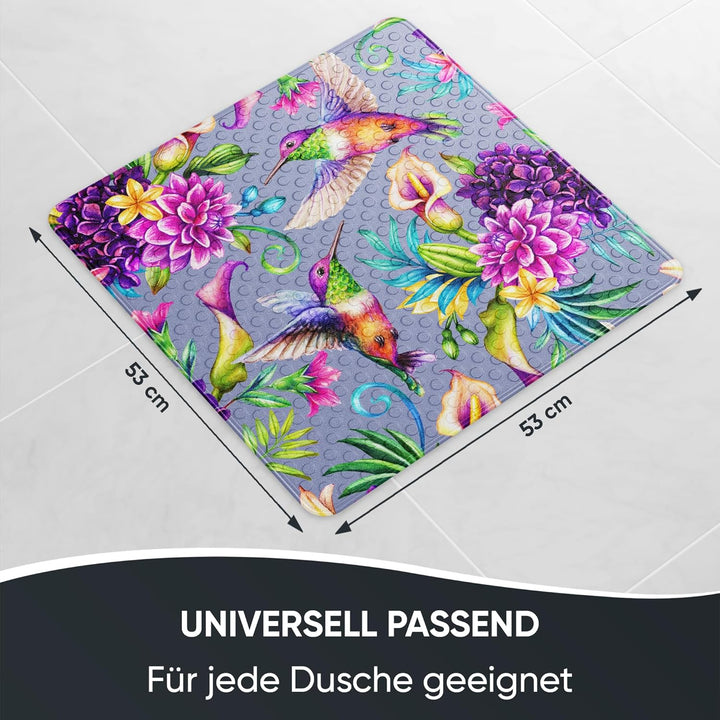 Sanilo Badematte 53 x 53 cm, rutschfeste Duschmatte für Dusche und Badewanne, Antirutschmatte maschi