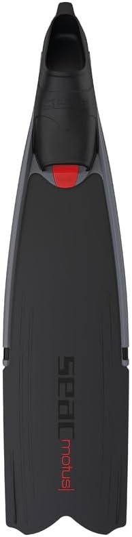 Seac Motus, Langen Flossen für Apnoe und Tauchen, optimale Passform 39/40 Schwarz, 39/40 Schwarz