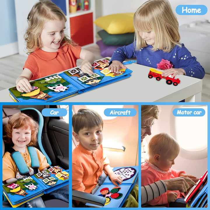 Quiet Book® | 3D Filz Beschäftigungsbuch Pädagogisches Sensorisches Spielzeug | Vorschulkinder Lerne