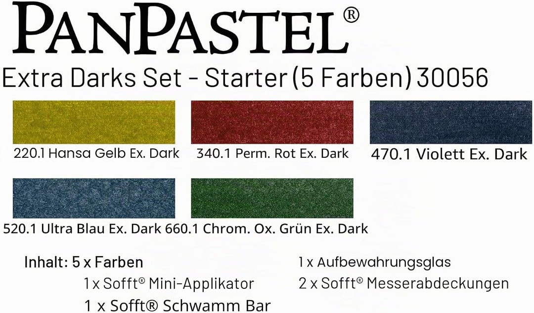 PanPastel Pastell-Set mit 5 Farben, extra dunkle Schattierungen