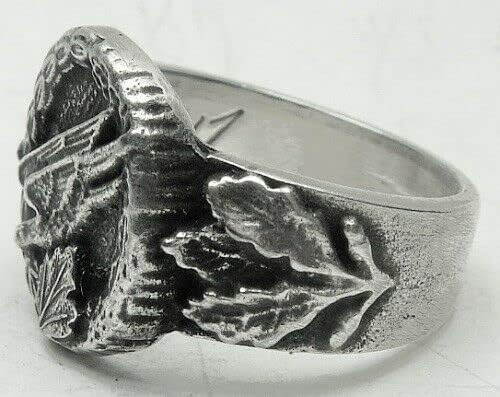 MK-Art Militaria RIng, Deutscher Ring der Fallschirmjäger mit Innengravur Kreta 20.5.1941"
