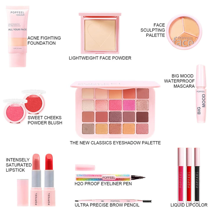 FantasyDay Multifunktions Exquisite Make-up Geschenkset Kosmetik Schmink Kit für Gesicht, Augen und