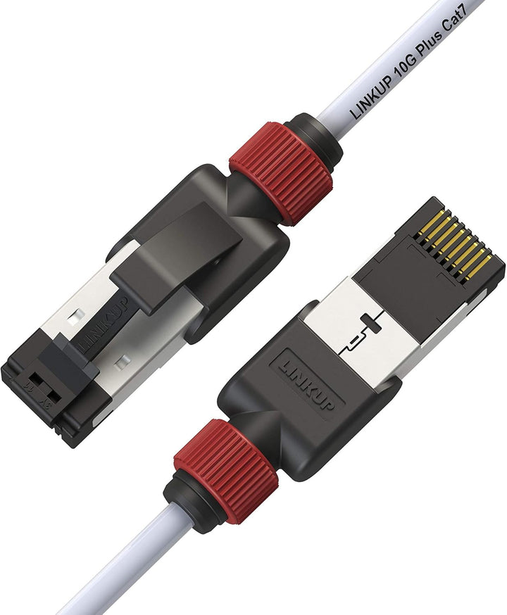 LINKUP - Getestet mit Versiv┃Cat7 Ethernet Patchkabel - 30cm (3er Pack) 10G Doppelt geschirmt RJ45 S